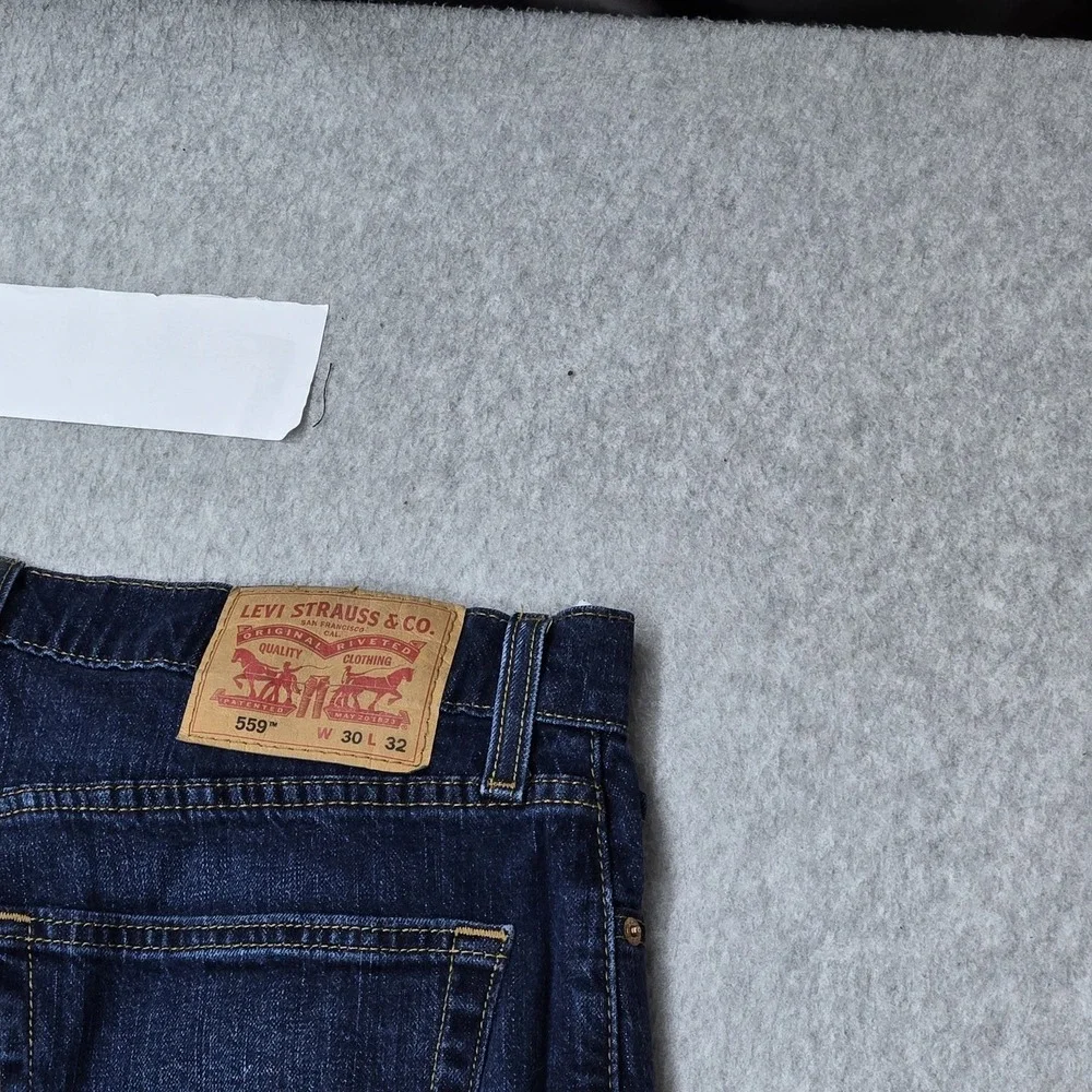 Levi's 559 Men Jeans 30X32 Dark Blue‎ Denim Relaxed Straight 30